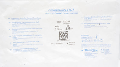 Teleflex 5-22108 Hudson RCI Sheridan Preformed Tracheal Tube 4.0ID x 5.5mmOD (x)